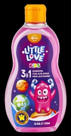 Св. Шампунь+гель д/душа+пена д/ванн 3в1 "Little Love" Бабл Гам 400мл.(1072874) янв *1/12 - акц.ц