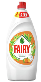 Средство для мытья посуды Fairy 900 мл Апельсин и Лимонник / 12