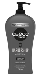 Шампунь СЬЕСС 750 мл "BARBERSHOP" 2 в 1 для волос и бороды