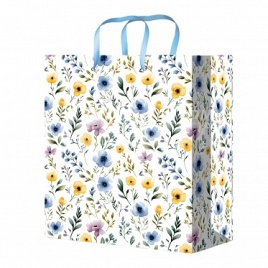 Пакет подарочный Полевые цветы 11,5*14,5*6 см