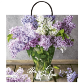 Пакет с пласт.ручкой Фотопечать 37*35 (90мкм) Ароматный букет