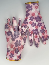 Нейлоновые садовые перчатки Hortus Viola GM1014-Viola-7,13 класс с нитриловым покрытием р.7