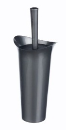 Ерш туалетный с подставкой п/м IDEA "Лотос" М5018, 147x124x380 мм, металик