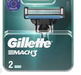Кассеты сменные для бритья Gillette Mach3 3 лезвия, мужские, 4 шт блистер