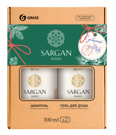 Набор подарочный Sargan (шампунь) 300 мл, Sargan (гель для душа) 300 мл
 фото 1