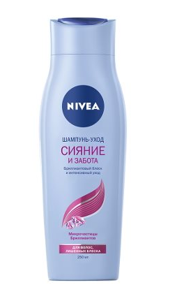 Шампунь Nivea 250 мл "Д/жен."Сияние и забота"/12 фото 1