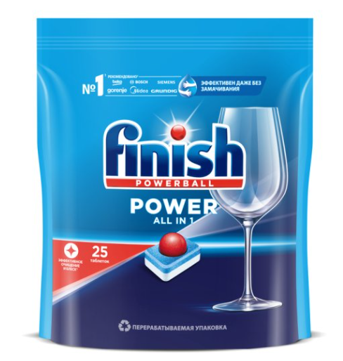 ФИНИШ таблетки POWER д/ПММ  25шт. фото 1