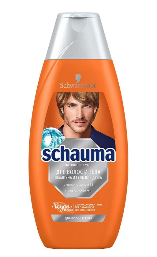 Шампунь SCHAUMA 380 мл "Для Волос и Тела" / 10 фото 1