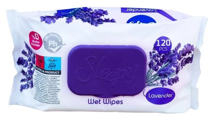 Слипи Натурал салфетки влаж.120 шт. Лаванда *1/12 фото 2