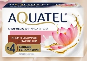 Крем-мыло Aquatel лепестки лотоса 90г  фото 1