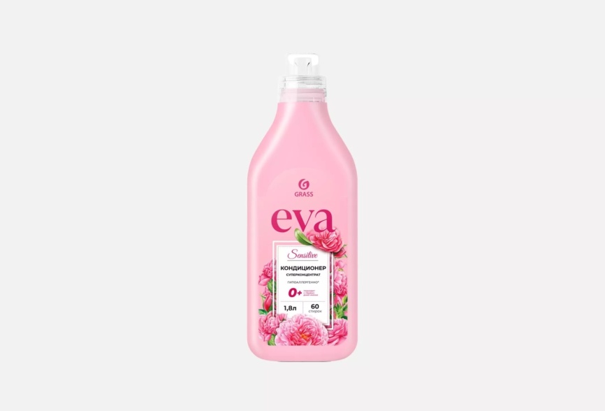 Кондиционер для белья "EVA" sensitive концентрированный 1,8 л.
 фото 2