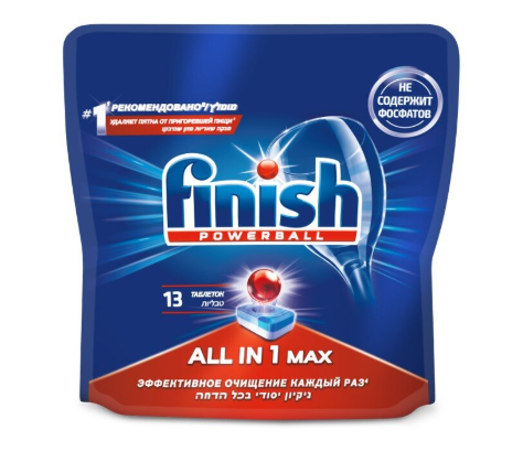 ФИНИШ таблетки  ALL  IN 1 Max д/ПММ  13шт.*1/7 фото 1