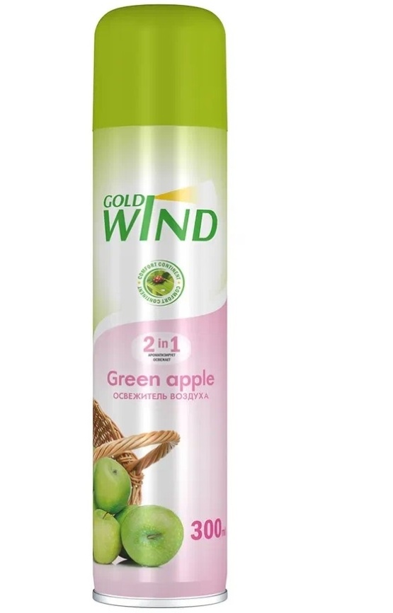 осв. возд. Gold Wind 300мл Зеленое яблоко *3/12 фото 1