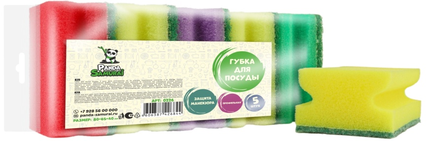 Губки 0226 д/посуды "Профильные" 5 шт,PS фото 2