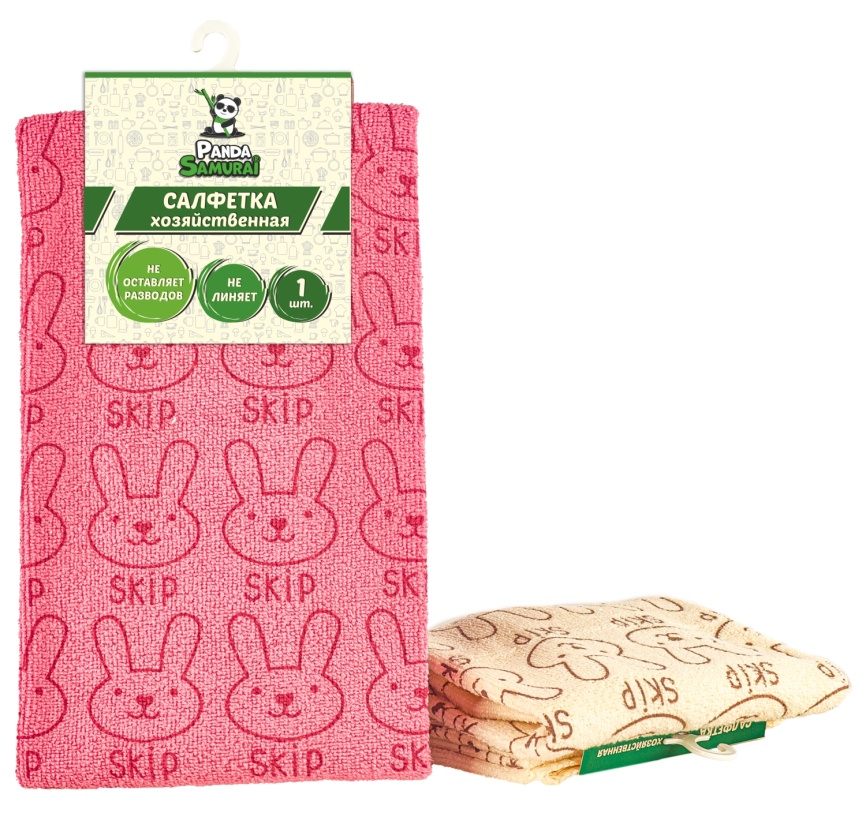 Салфетка 2757 "Зайчик" 1шт, 73*33, микрофибра. в кор.PS фото 2