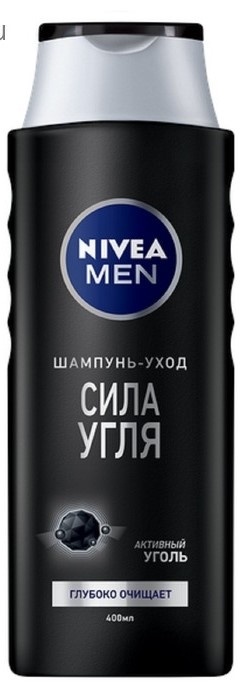 Шампунь Nivea 400 мл Д/муж.СИЛА УГЛЯ /12 фото 2