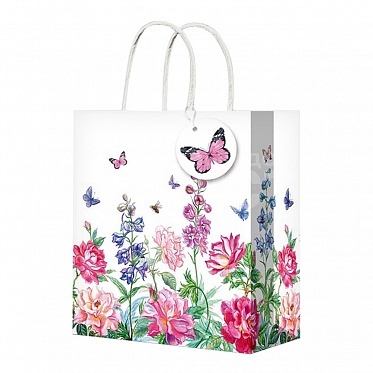 Пакет подарочный ППК-4425 Optima, Сезонные цветы нежные 22*31*10 см фото 1