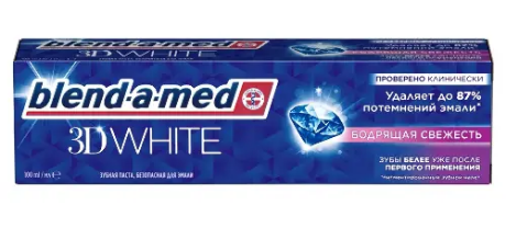 БЛЕНД-А-МЕД  з/п 100мл 3D White (Бодрящая свеж.) *6/12 фото 1