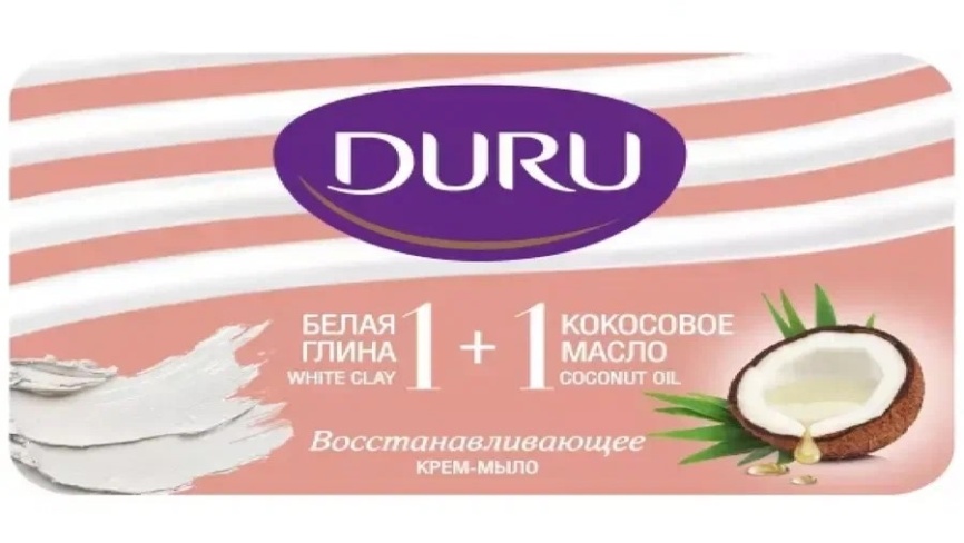 ДУРУ т/м 1+1 80гр. Белая Глина+Кокос масло арт.510089 *4/24 - акц.цена фото 1