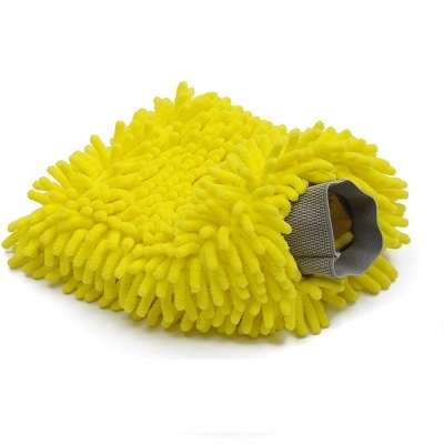 Микрофибровая варежка с косичками Adolf Bucher Chenille Microfiber Wash Mitt, 1400 г/м² (желт) фото 1