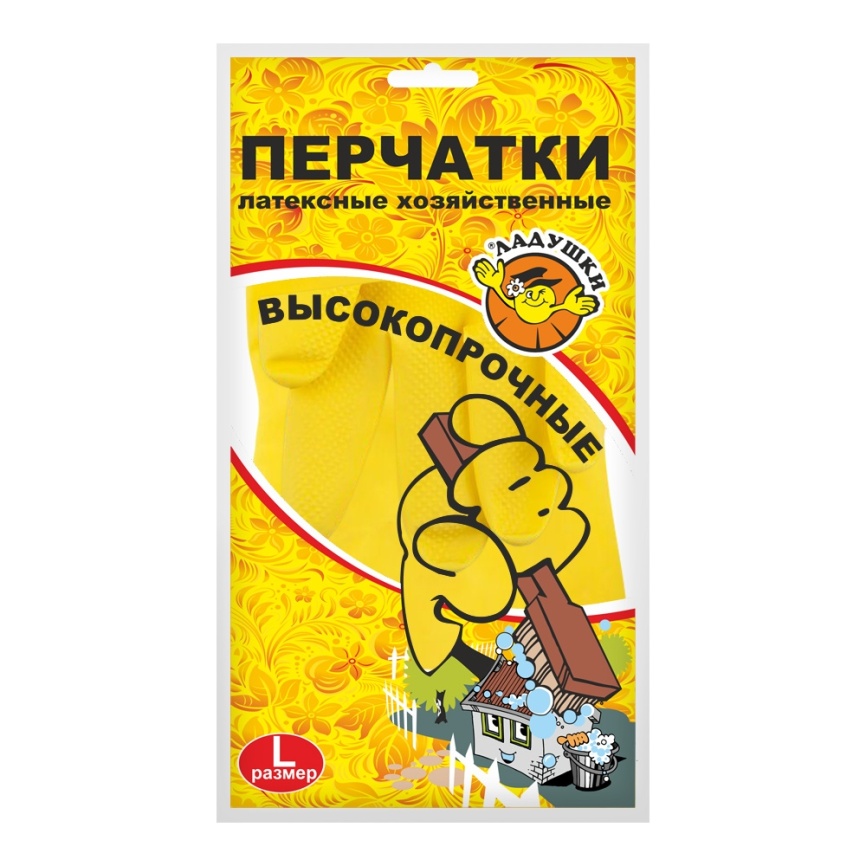 Перчатки латекс. Ладушки высок L(9) фото 1