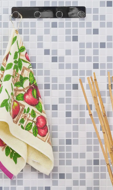 Полотенце кухонное с карабином, махра/велюр 75x35 см фото 1