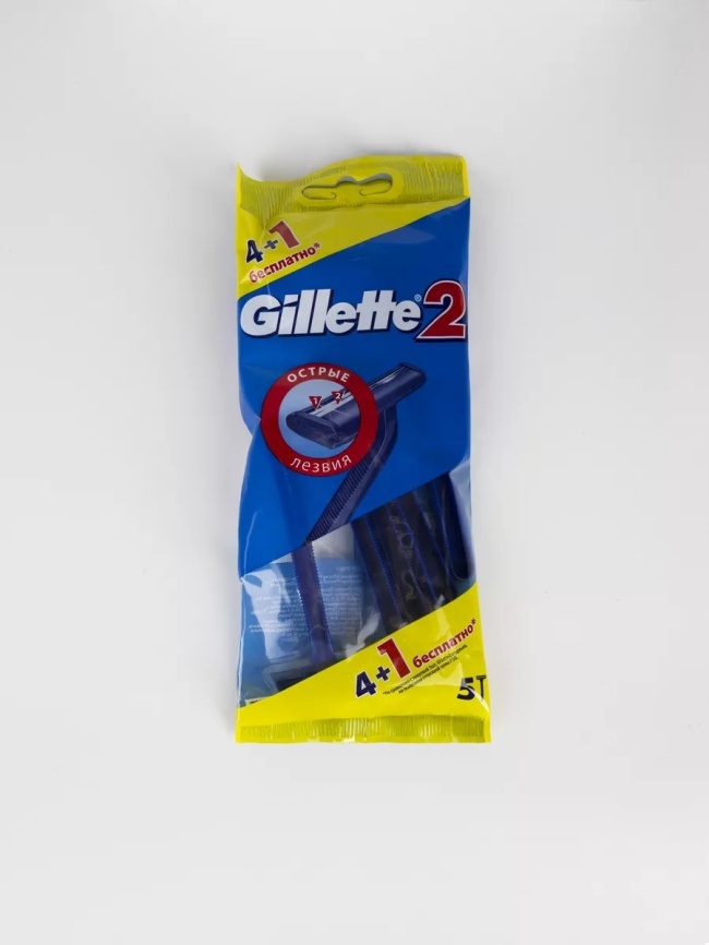 Станок  однор.GILLETE -2 однор.ст. 4+1шт. бесплатно (АЛИДИ) *6/24  (ЖИЛЕТ) фото 1