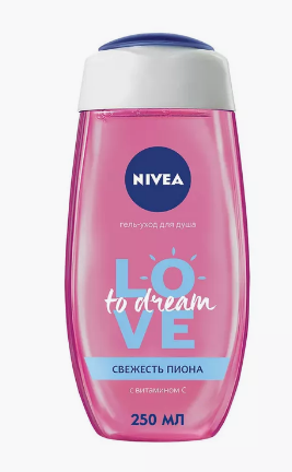 Гель-уход для душа жен. Nivea 250 мл СВЕЖЕСТЬ ПИОНА/12 фото 1