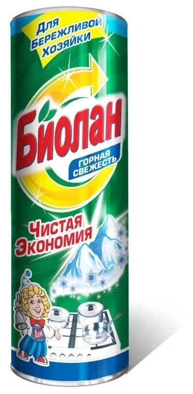 БИОЛАН чистящ.порошок 400гр. Горная Свежесть *6/24 фото 1
