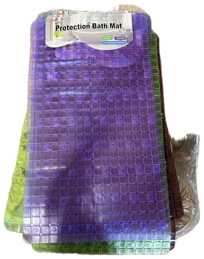 Коврик для ванной массажный, противоскользящий. Однотоннный (65х36) фото 1
