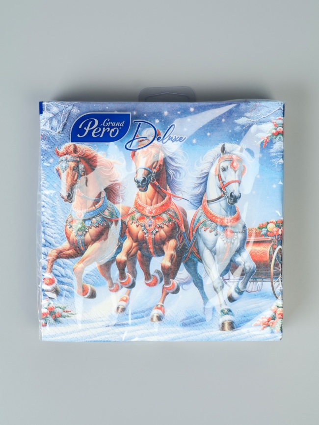 Салф. 20л 33*33см 3сл НГ Зим.тройка фото 1