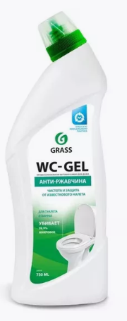 Средство для чистки сантехники "WC- Gel" 1000 мл.
 фото 1