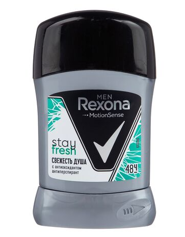 РЕКСОНА дез.стик муж. 50гр Свежесть душа 48ч.  *3/6 фото 1