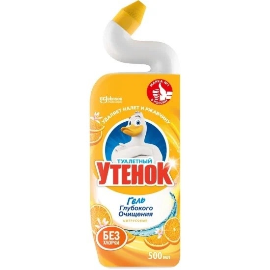 Туалетный Утёнок 500мл. Цитрусовый БЕЗ Хлорки *3/12 NEW! фото 1
