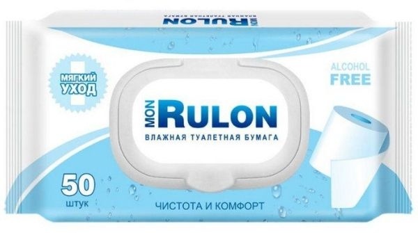 Бумага туал. влажная Mon Rulon №50 с пластиковым клапаном фото 1