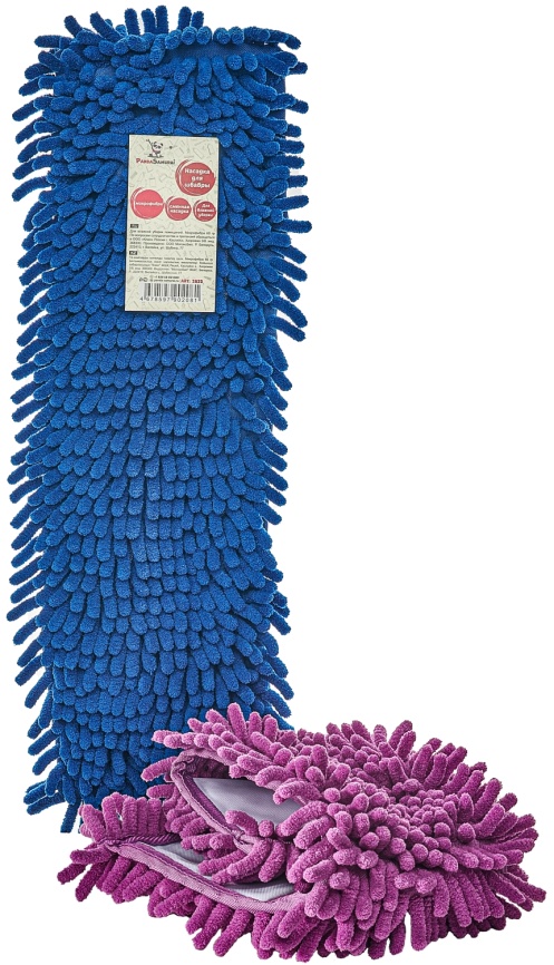 Сменная насадка 2822 для швабры МОП "Лапша", 42*12 см., микрофибра фото 1