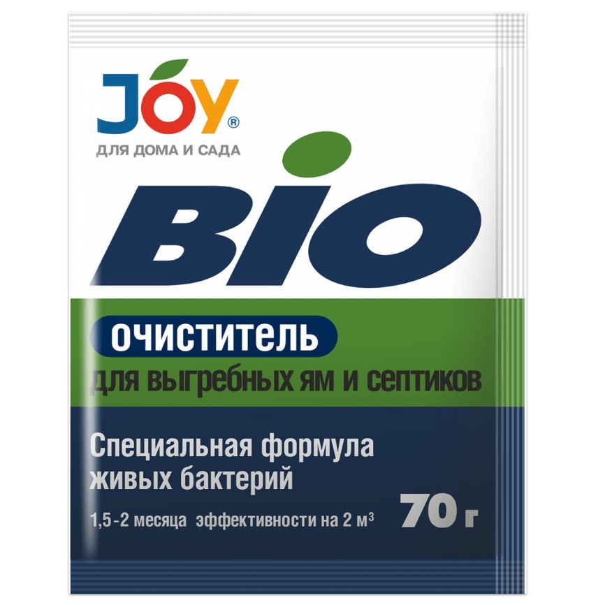 БИОочиститель для выгребных ям и септиков 70гр JOY  фото 1
